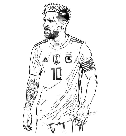 Coloriage Dessin Lionel Messi 2