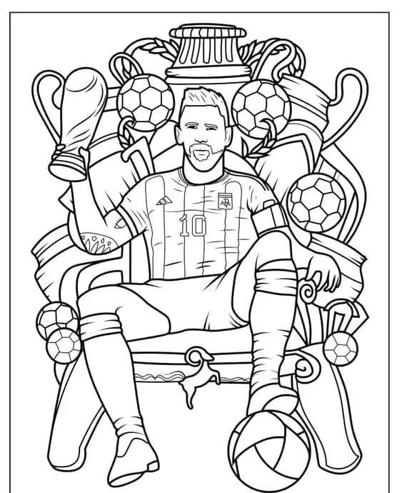 Coloriage Dessin Lionel Messi 3