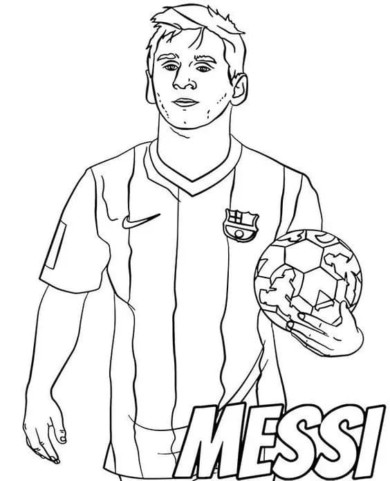 Coloriage Dessin Lionel Messi 4