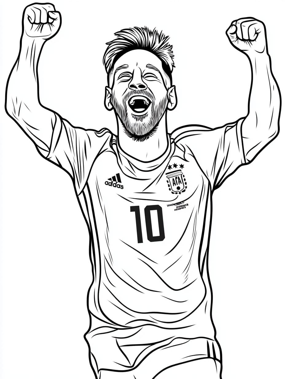 Coloriage Dessin Lionel Messi 5