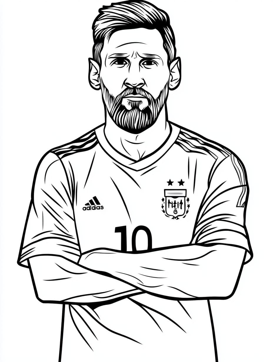 Coloriage Dessin Lionel Messi 6