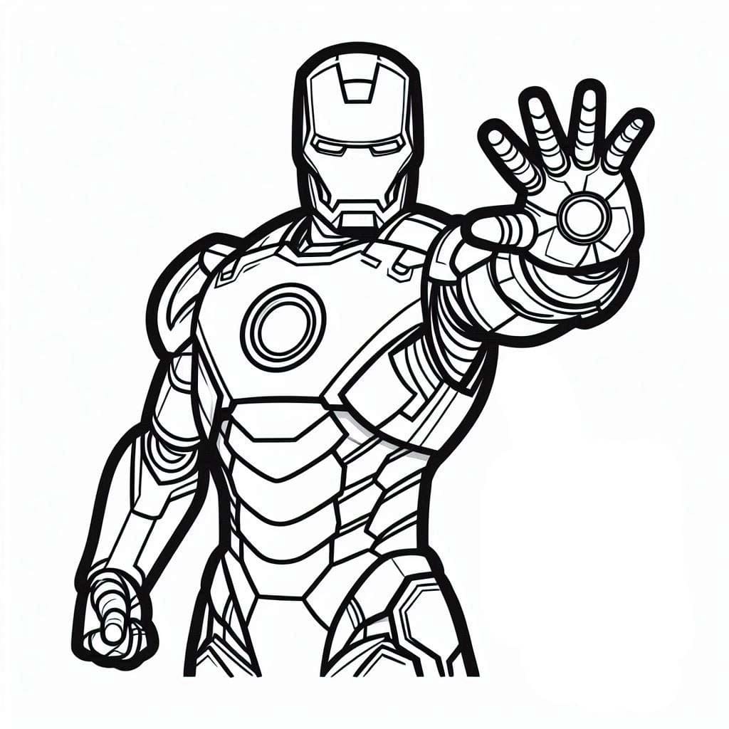 Coloriage Dessine Iron Man très cool