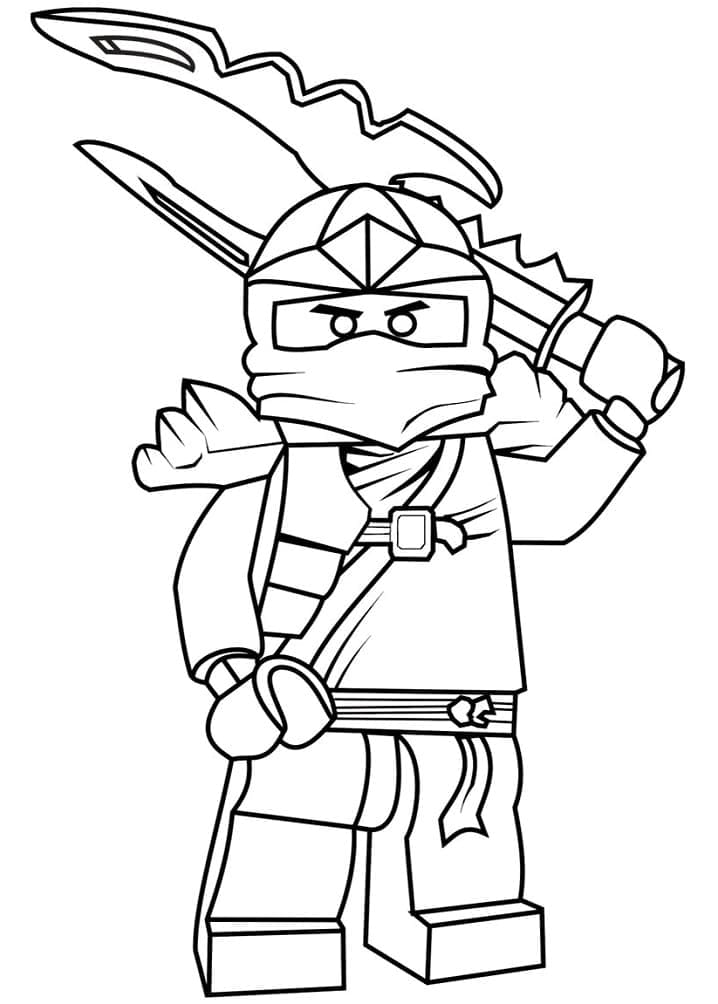 Coloriage Dessine Jay ZX Lego Ninjago