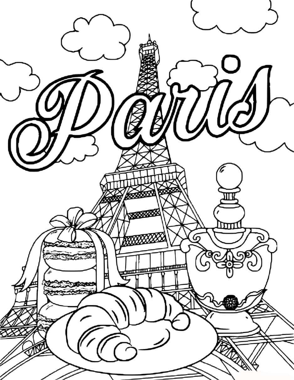 Coloriage Dessine Paris gratuit