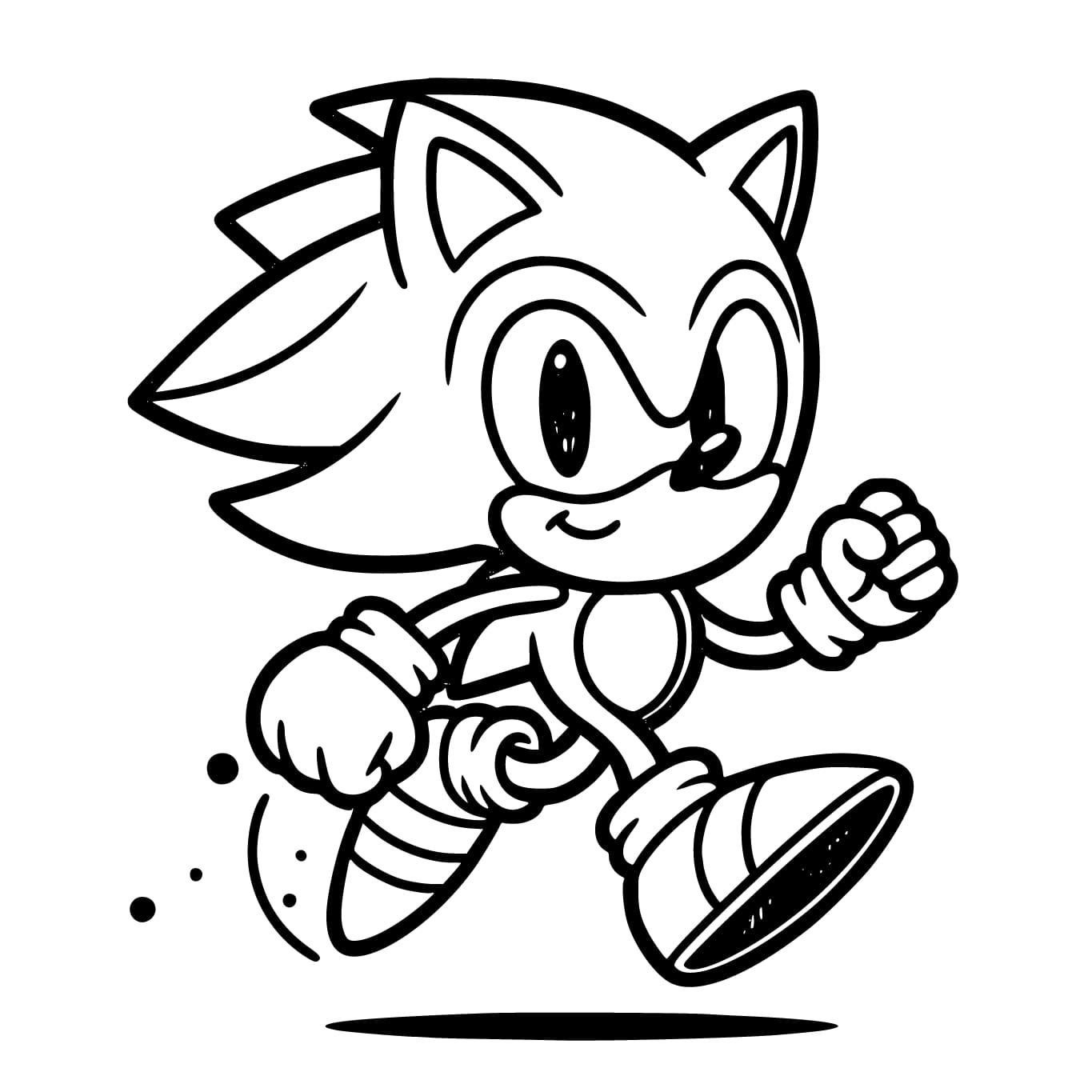 Coloriage Dessine Sonic 1 à imprimer