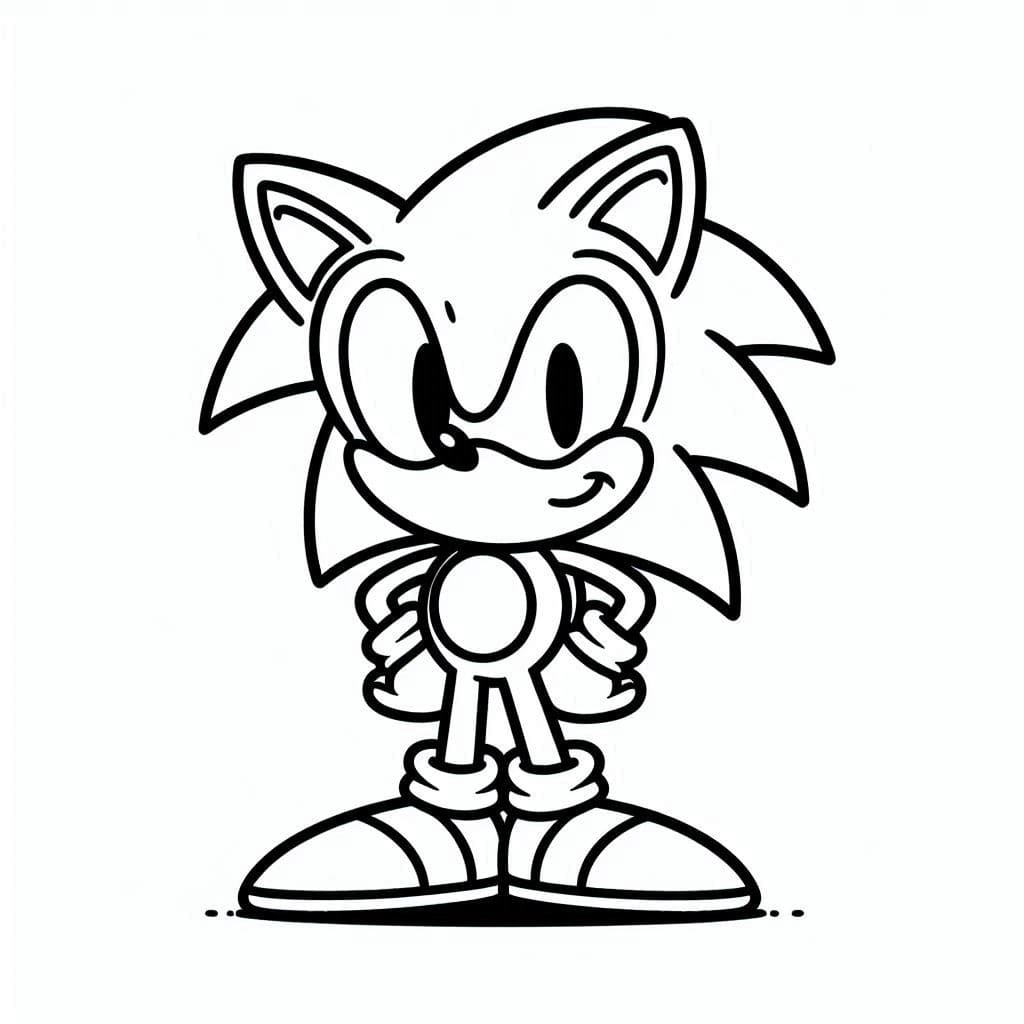 Coloriage Dessine Sonic 3 à imprimer