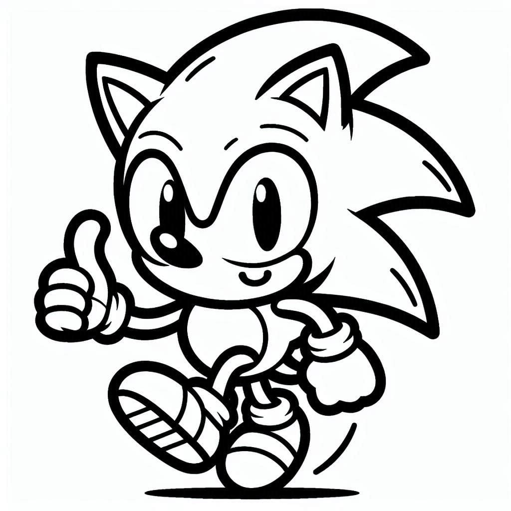 Coloriage Dessine Sonic 4 à imprimer