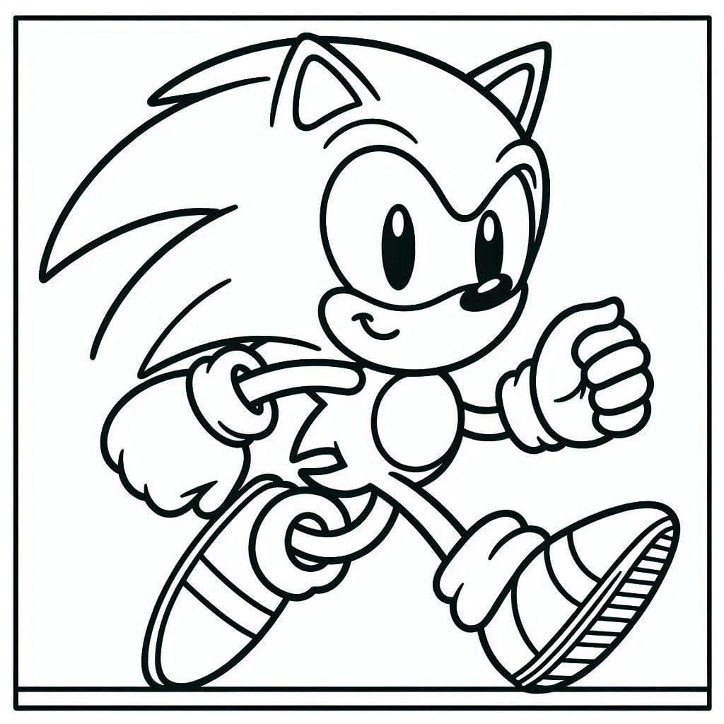 Coloriage Dessine Sonic 5 à imprimer