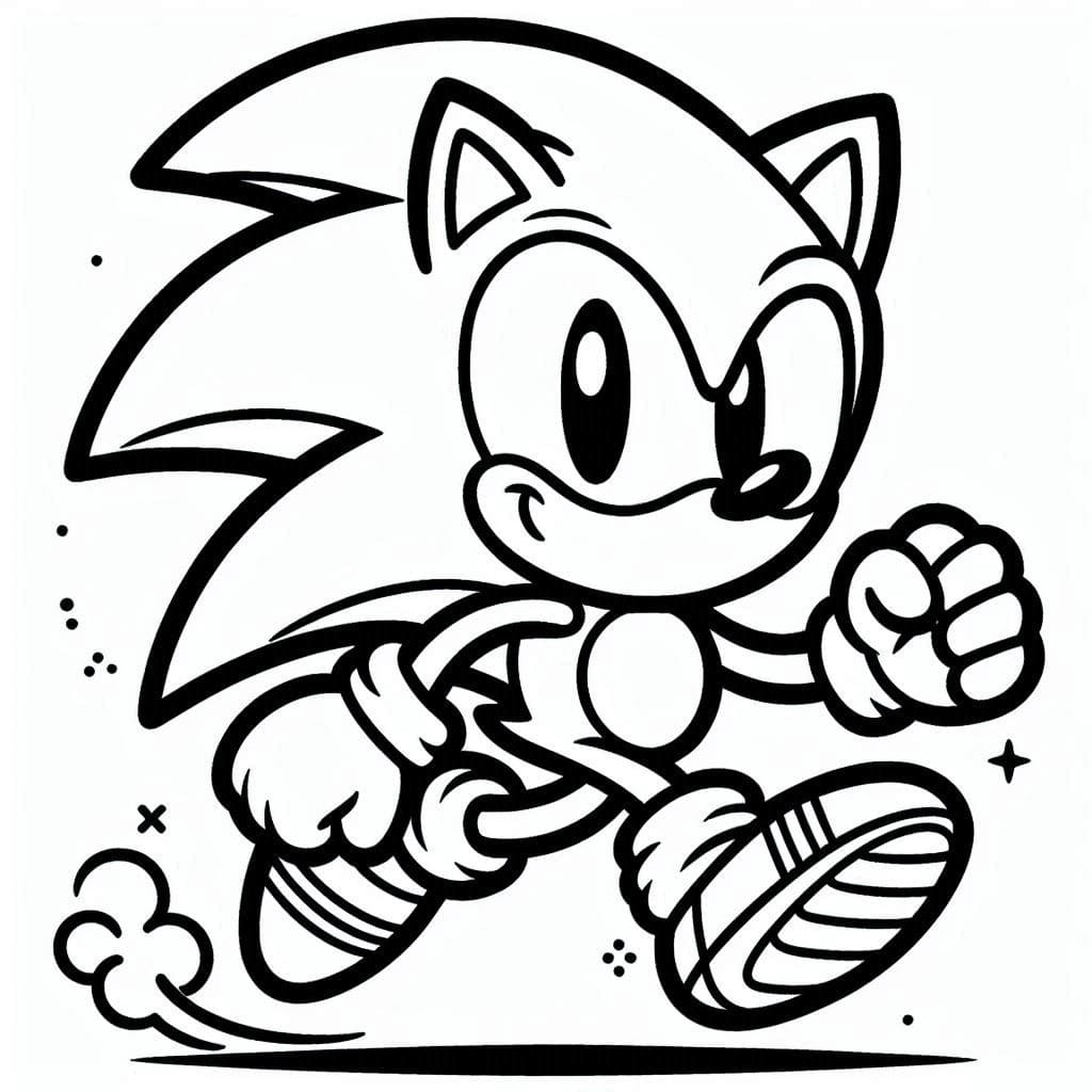 Coloriage Dessine Sonic 6 à imprimer