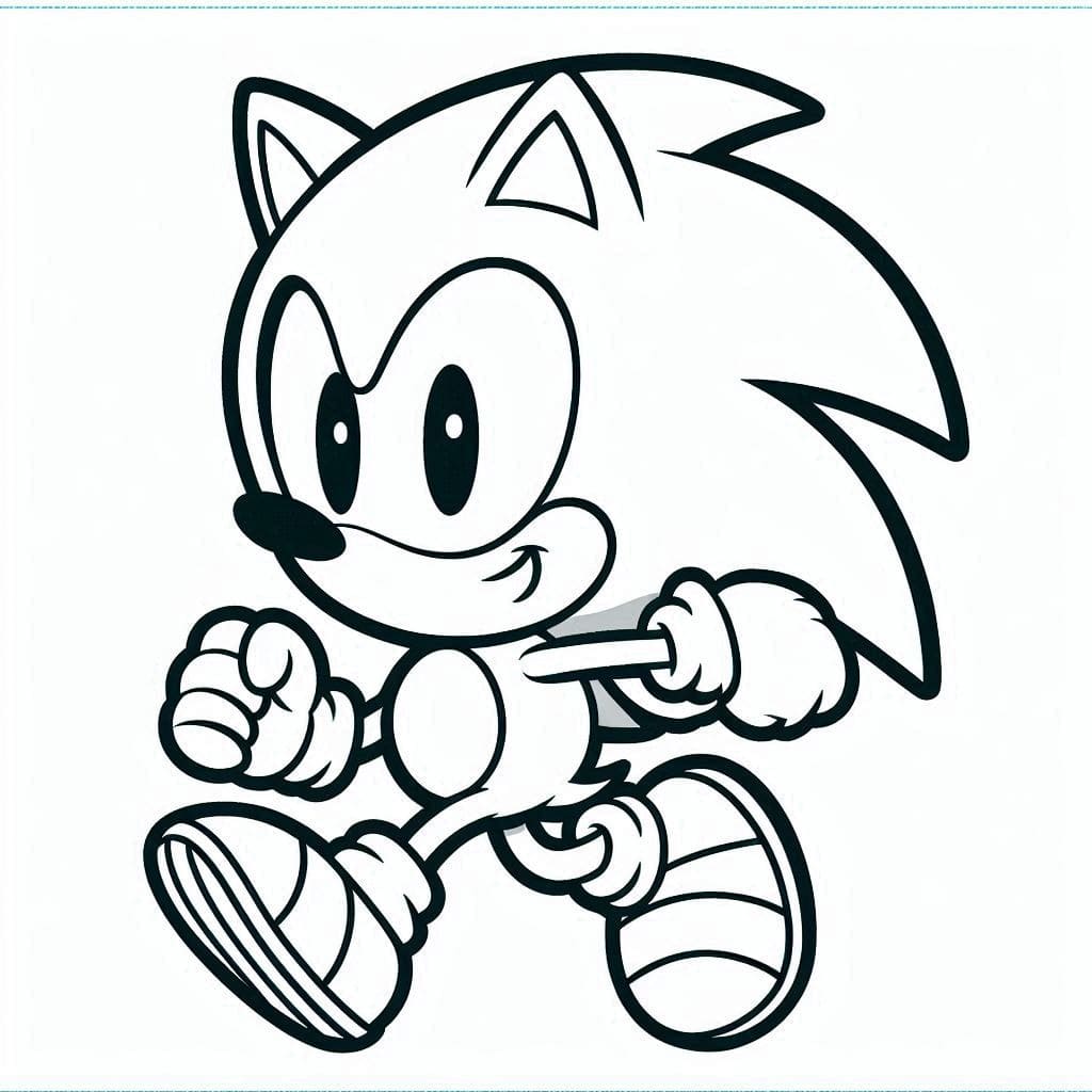 Coloriage Dessine Sonic 8 à imprimer