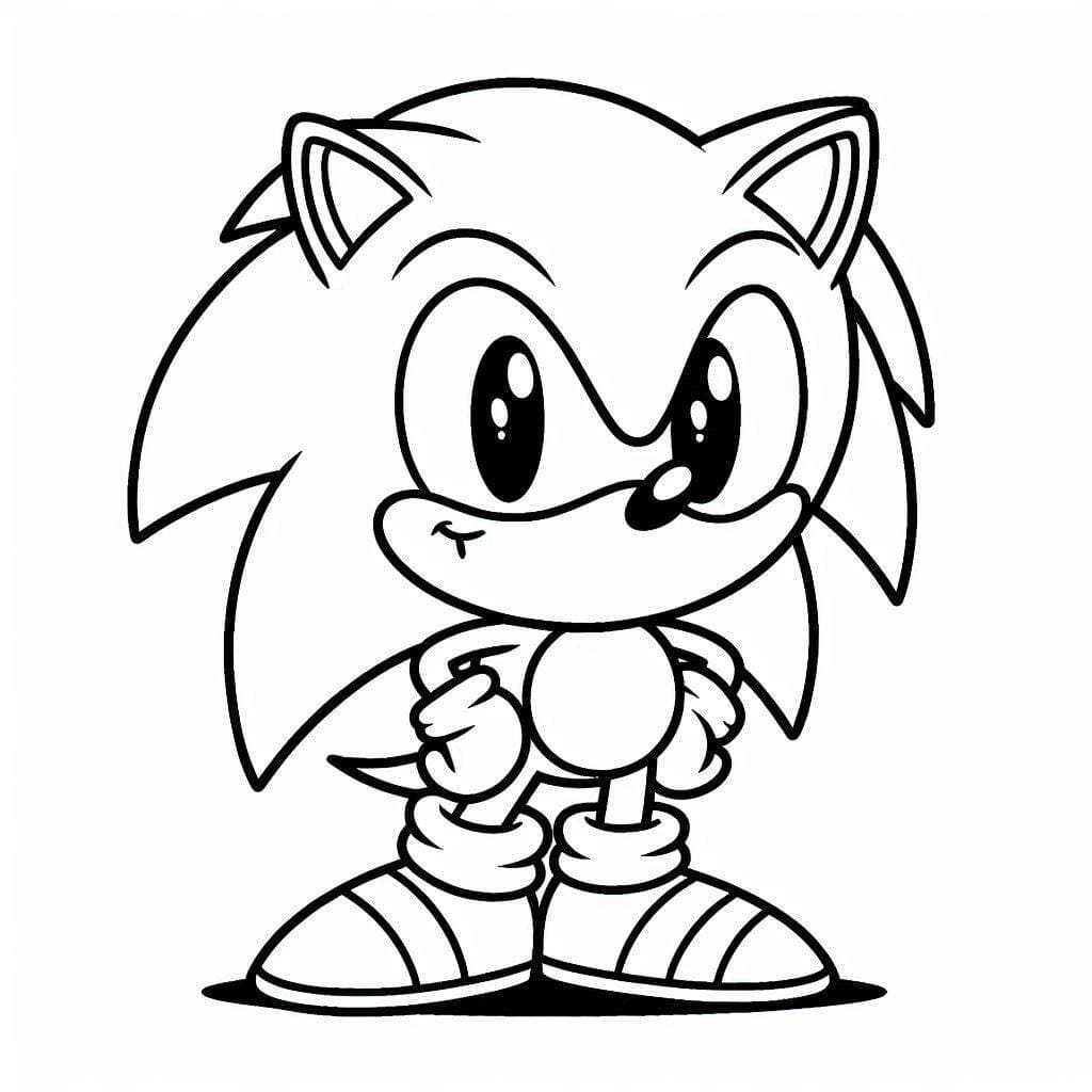 Coloriage Dessine Sonic 9 à imprimer