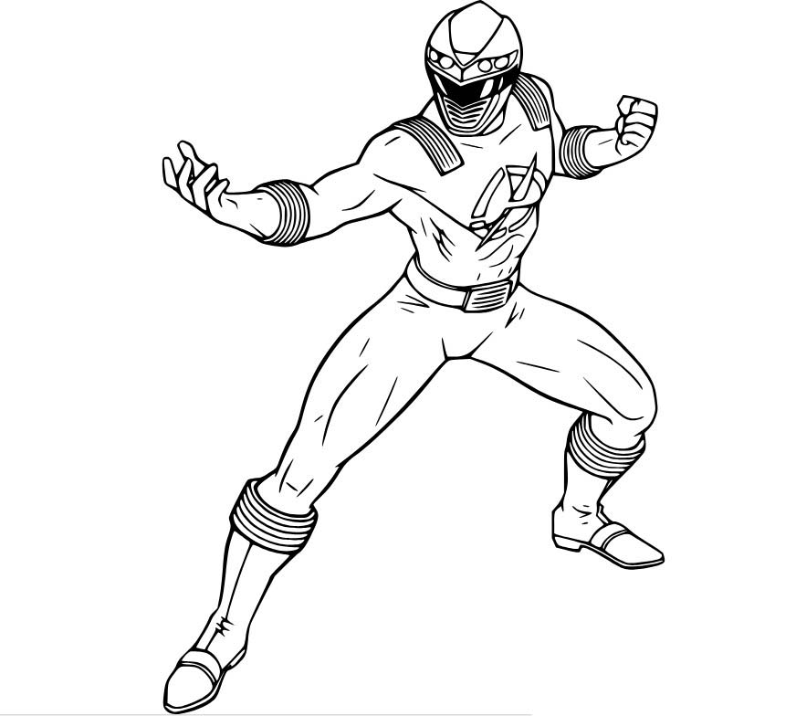 Coloriage Dessine un Power Ranger puissant