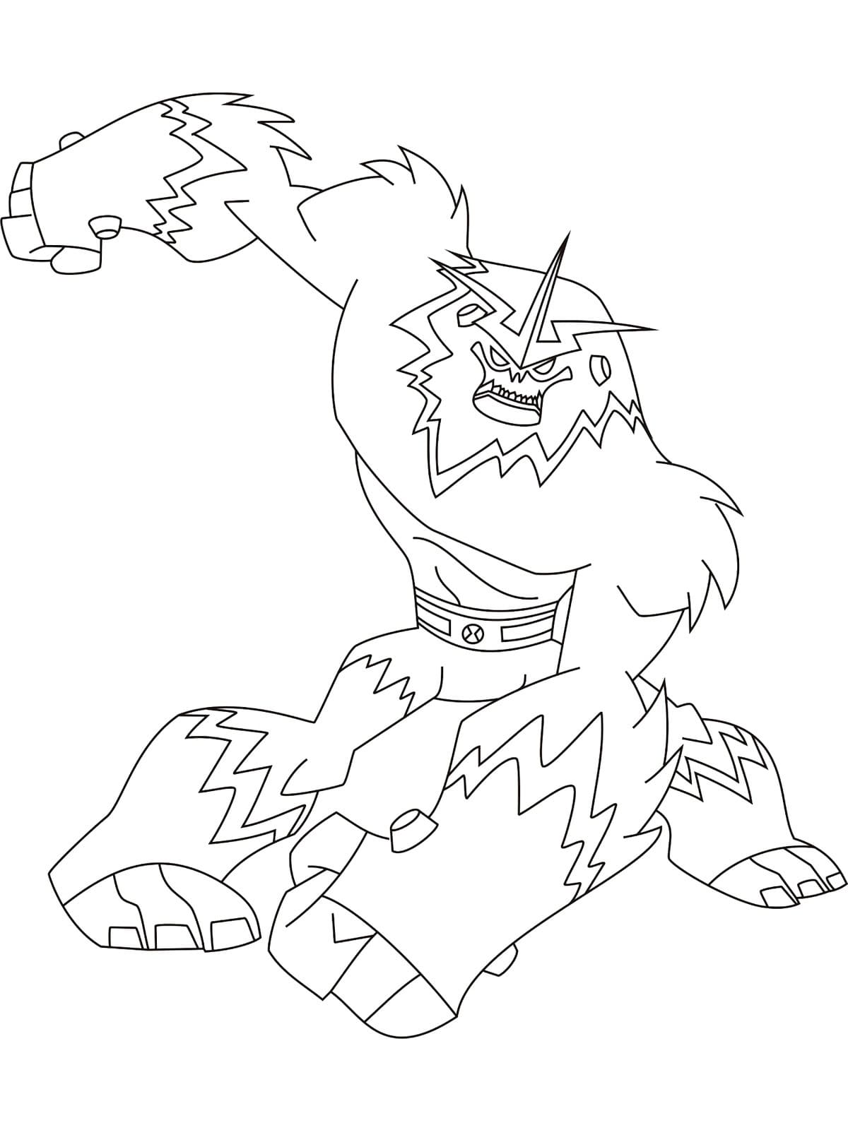 Coloriage Dessiner Ben 10 Electricyeti