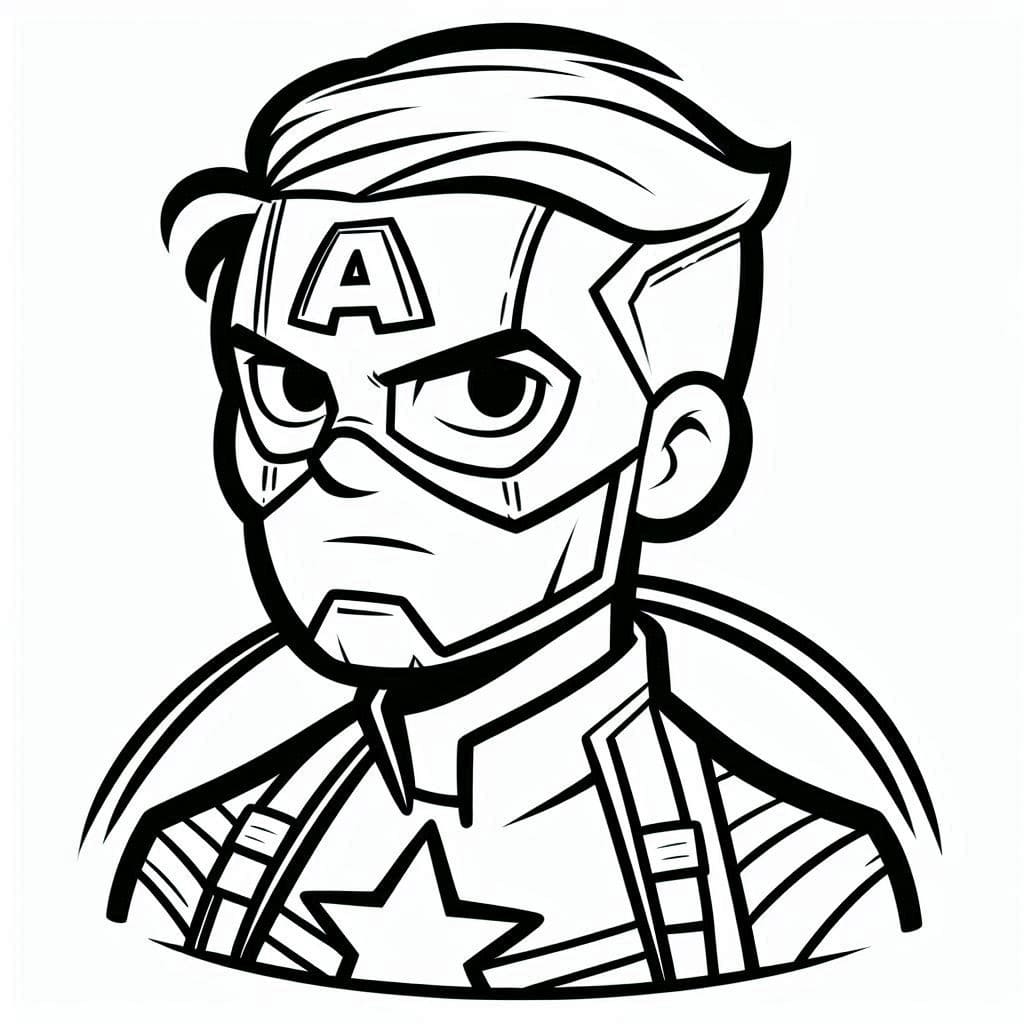 Coloriage Dessiner Captain America 1