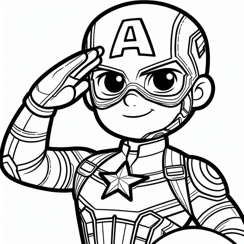 Coloriage Dessiner Captain America facilement