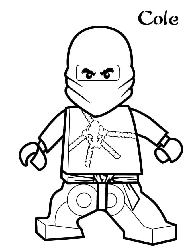 Coloriage Dessiner Cole Lego Ninjago gratuitement