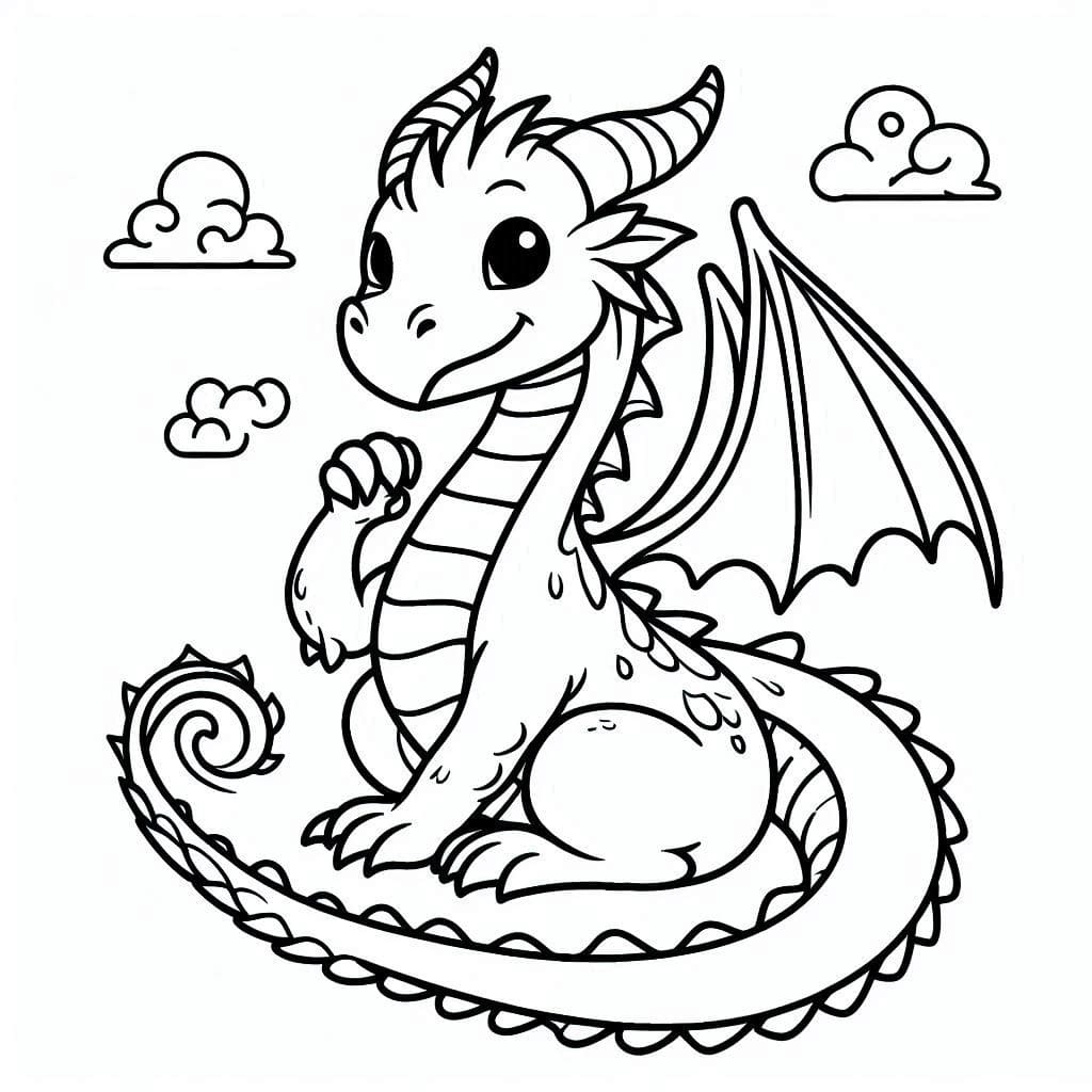 Coloriage Dessiner Dragon 11