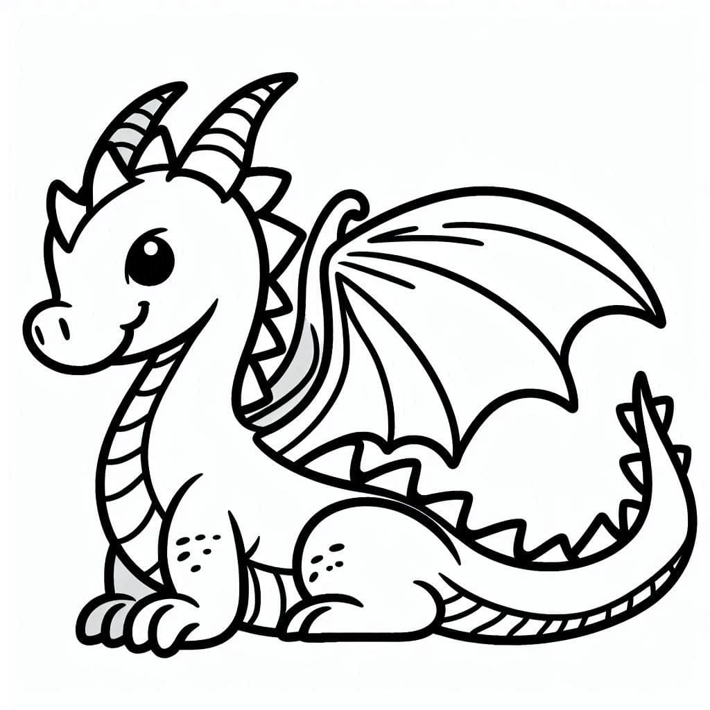 Coloriage Dessiner Dragon 5