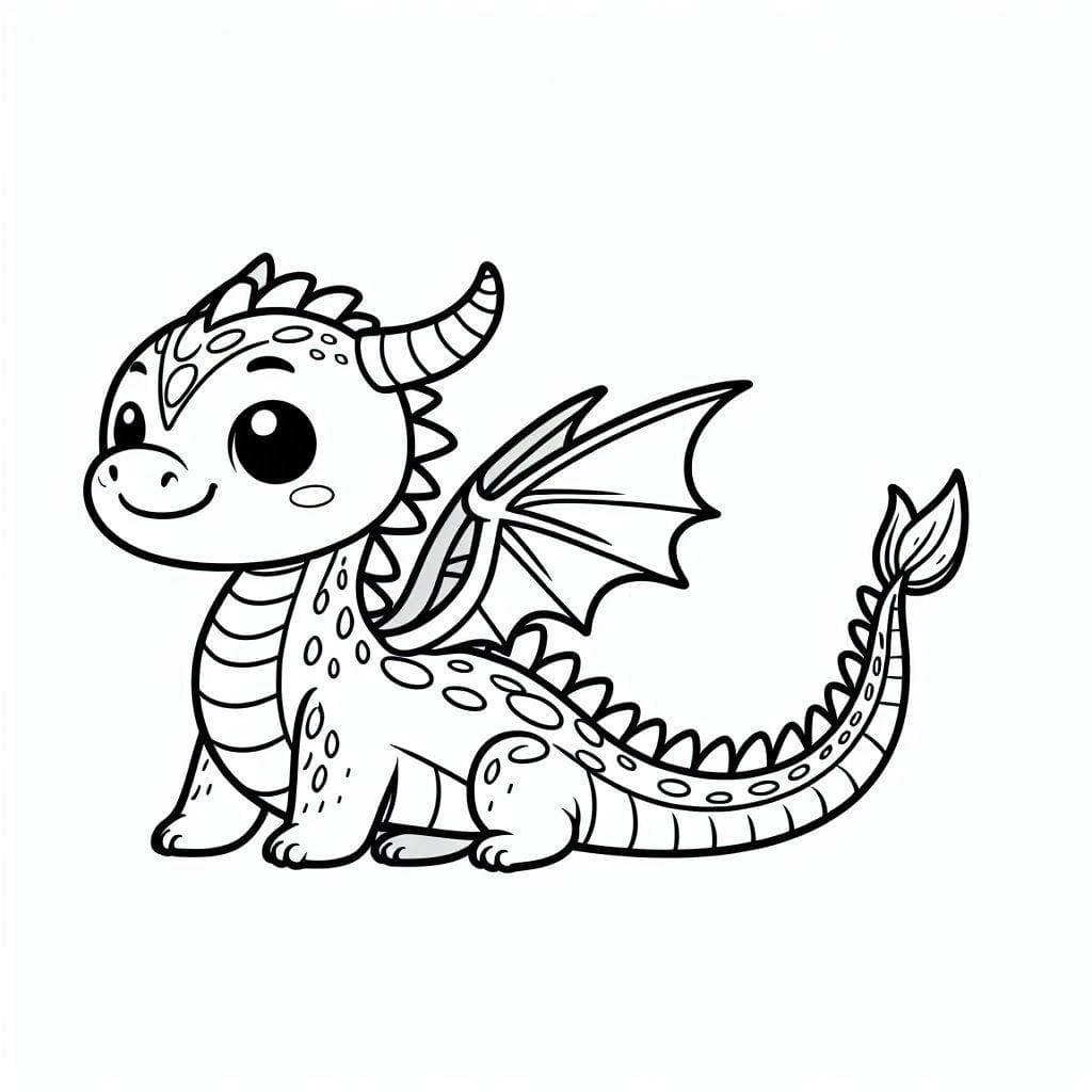 Coloriage Dessiner Dragon 6