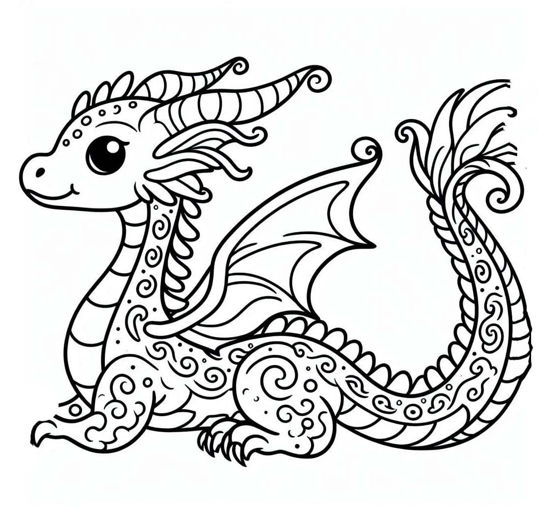 Coloriage Dessiner Dragon 8