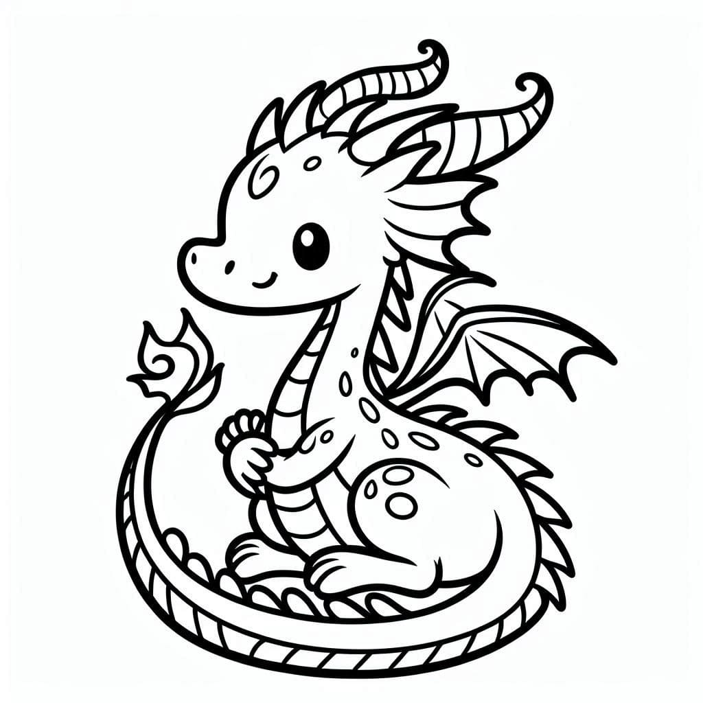 Coloriage Dessiner Dragon 9