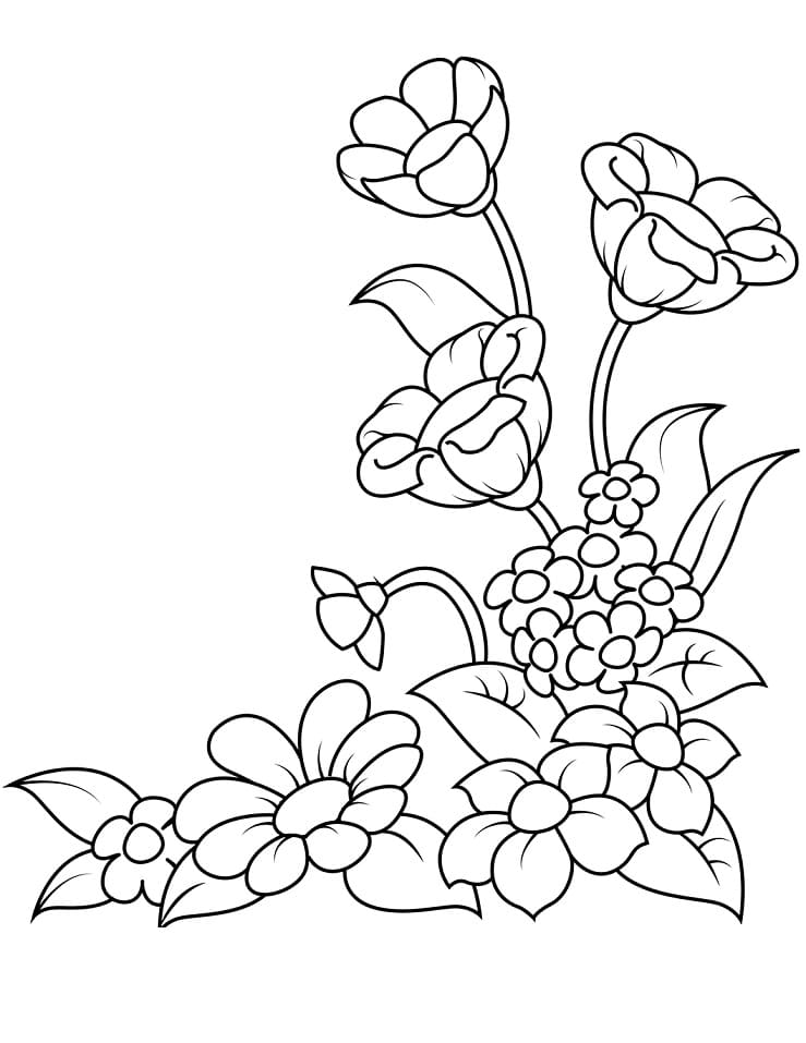 Coloriage Dessiner Fleurs De Printemps