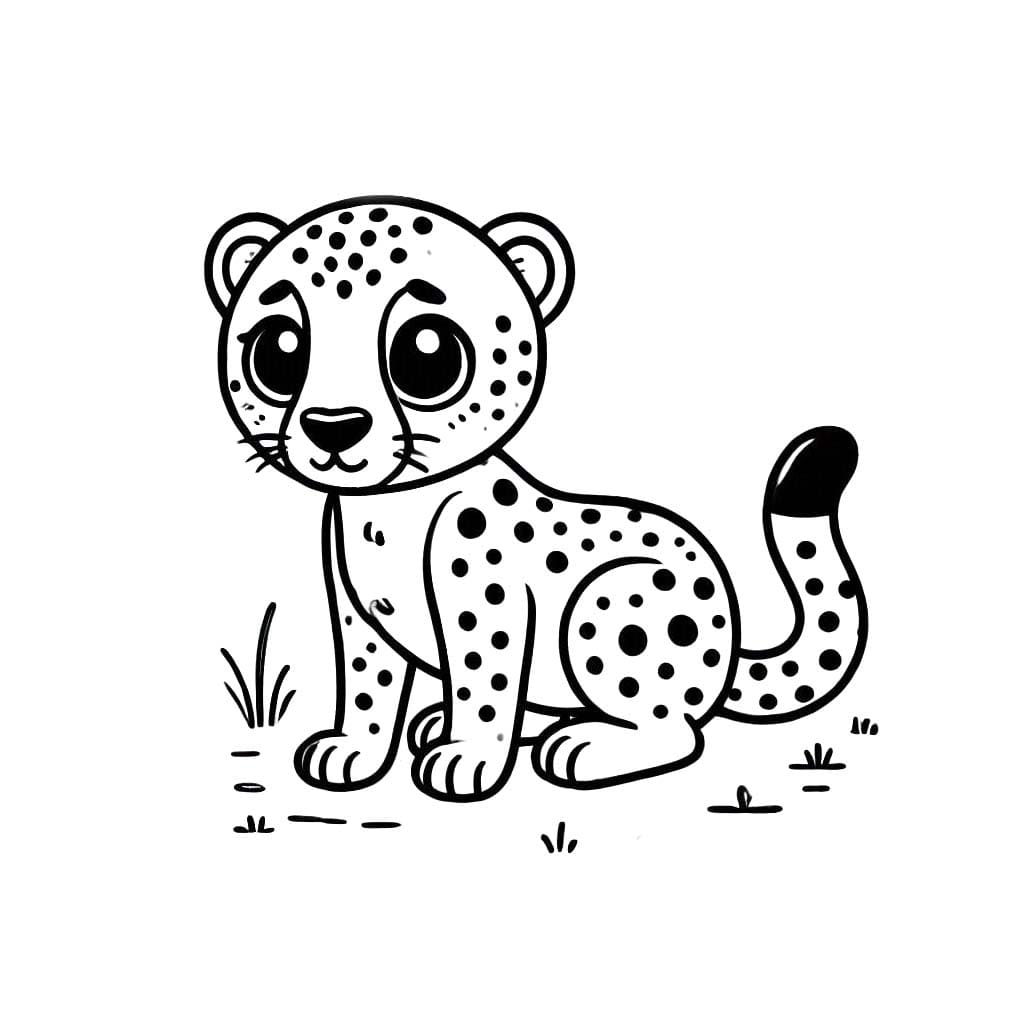 Coloriage Dessiner gratuit guépard