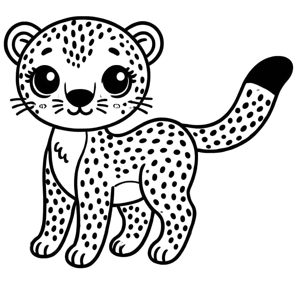 Coloriage Dessiner guépard gratuit