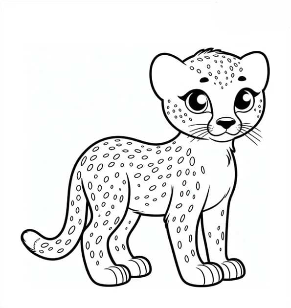 Coloriage Dessiner imprimer gratuit guépard