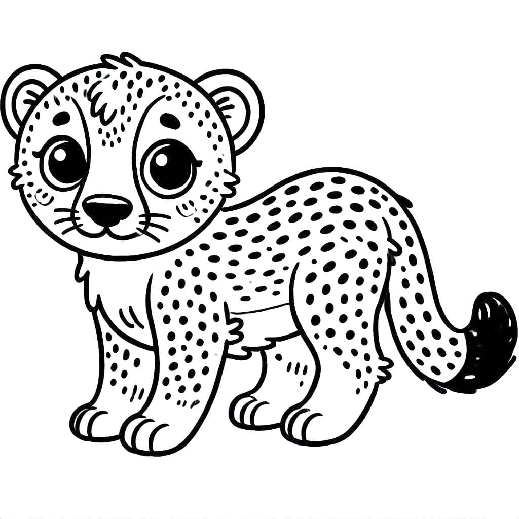 Coloriage Dessiner imprimer guépard