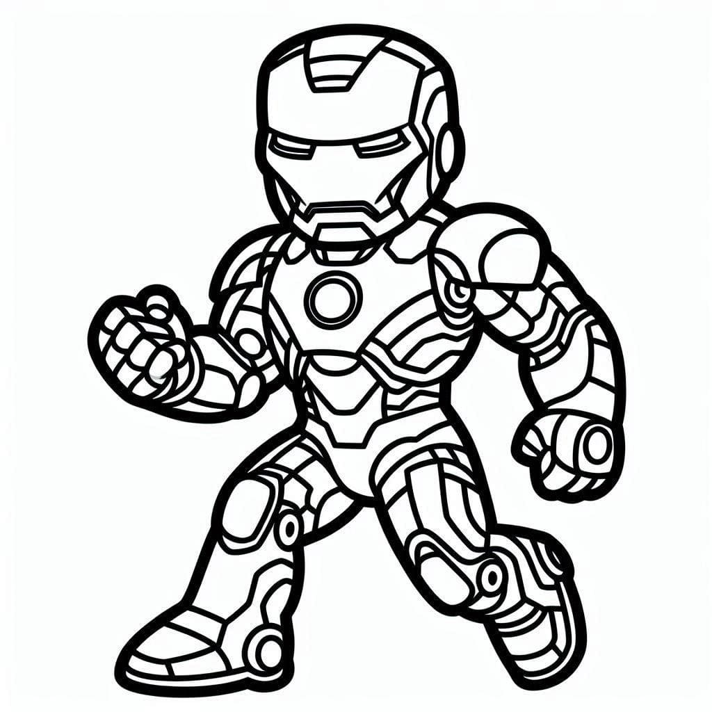 Coloriage Dessiner Iron Man 6