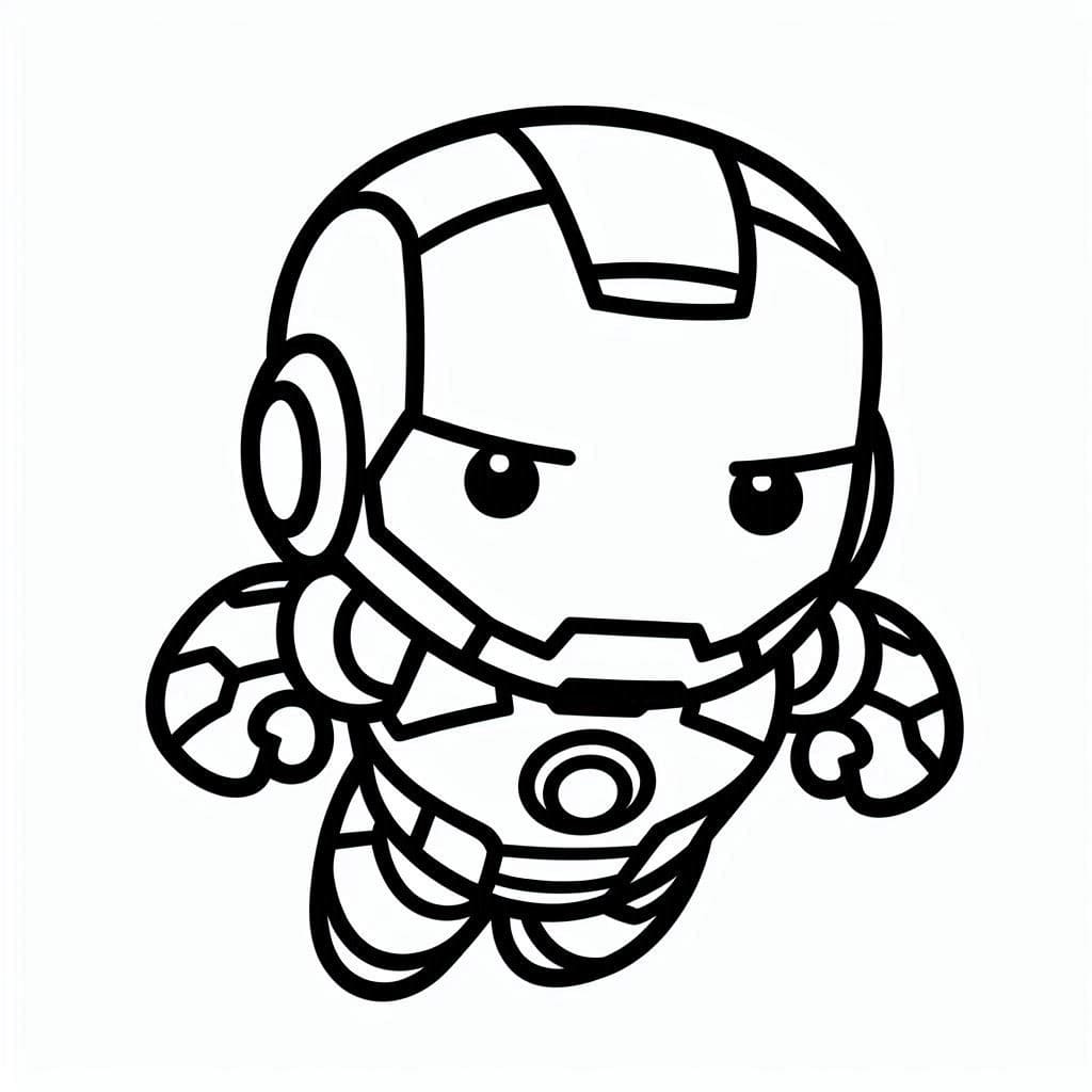 Coloriage Dessiner Iron Man chibi