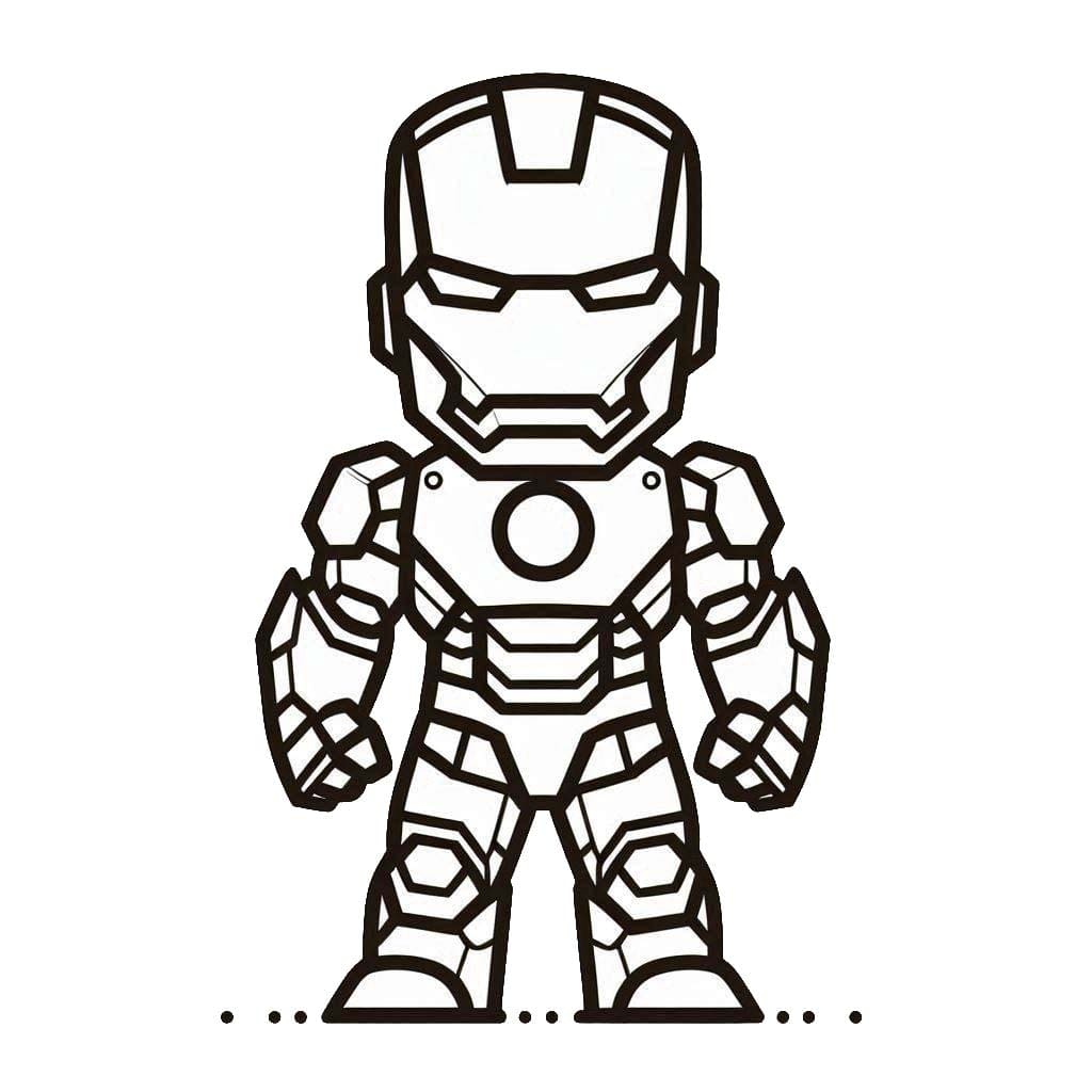 Coloriage Dessiner Iron Man de base