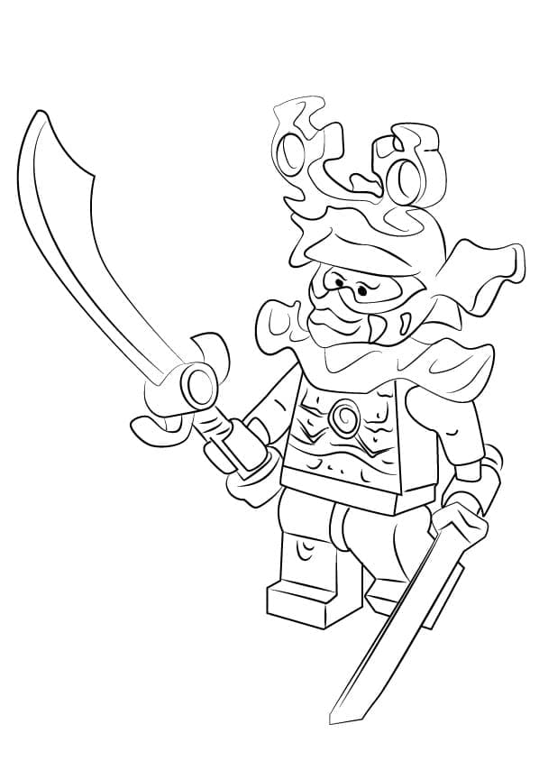 Coloriage Dessiner le guerrier de pierre Lego Ninjago