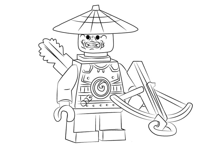 Coloriage Dessiner le scout de pierre Lego Ninjago