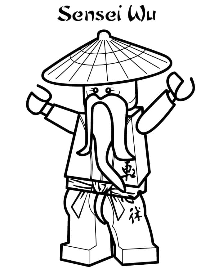 Coloriage Dessiner Lego Ninjago Sensei Wu