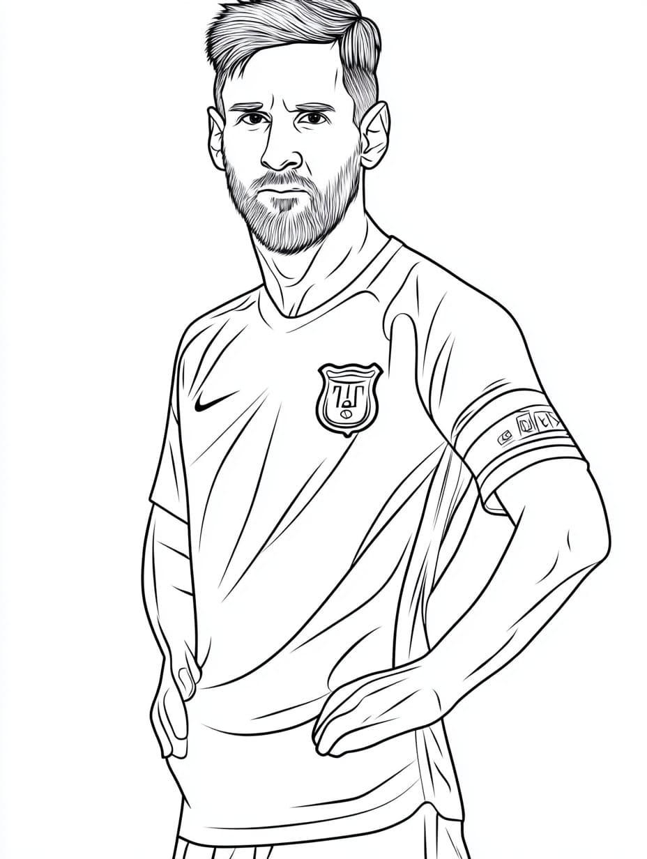 Coloriage Dessiner Lionel Messi de base