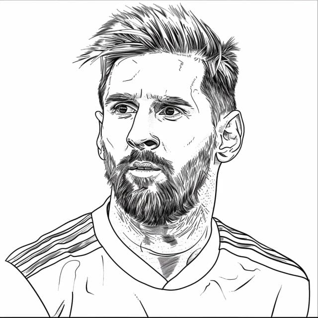 Coloriage Dessiner Lionel Messi imprimable