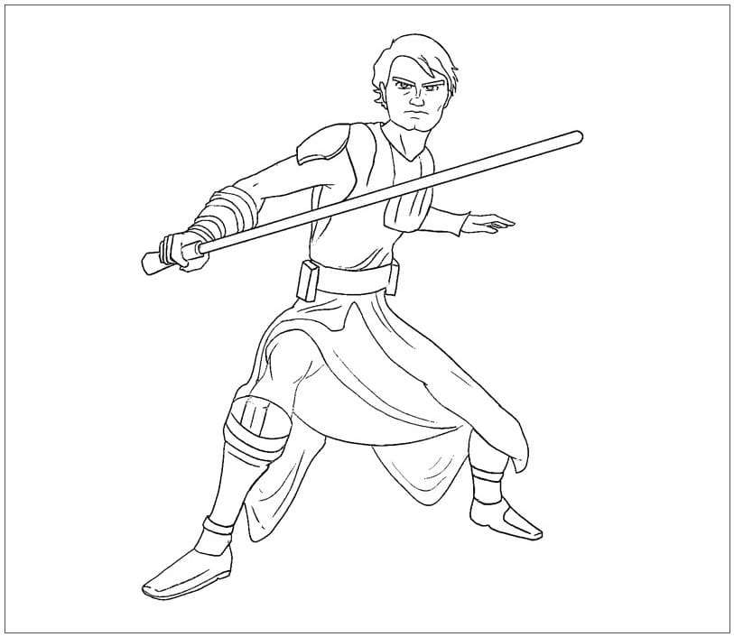 Coloriage Dessiner Luke Skywalker animé