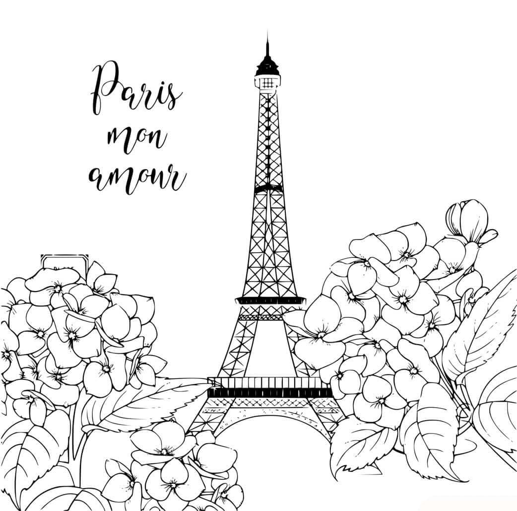 Coloriage Dessiner Paris de base