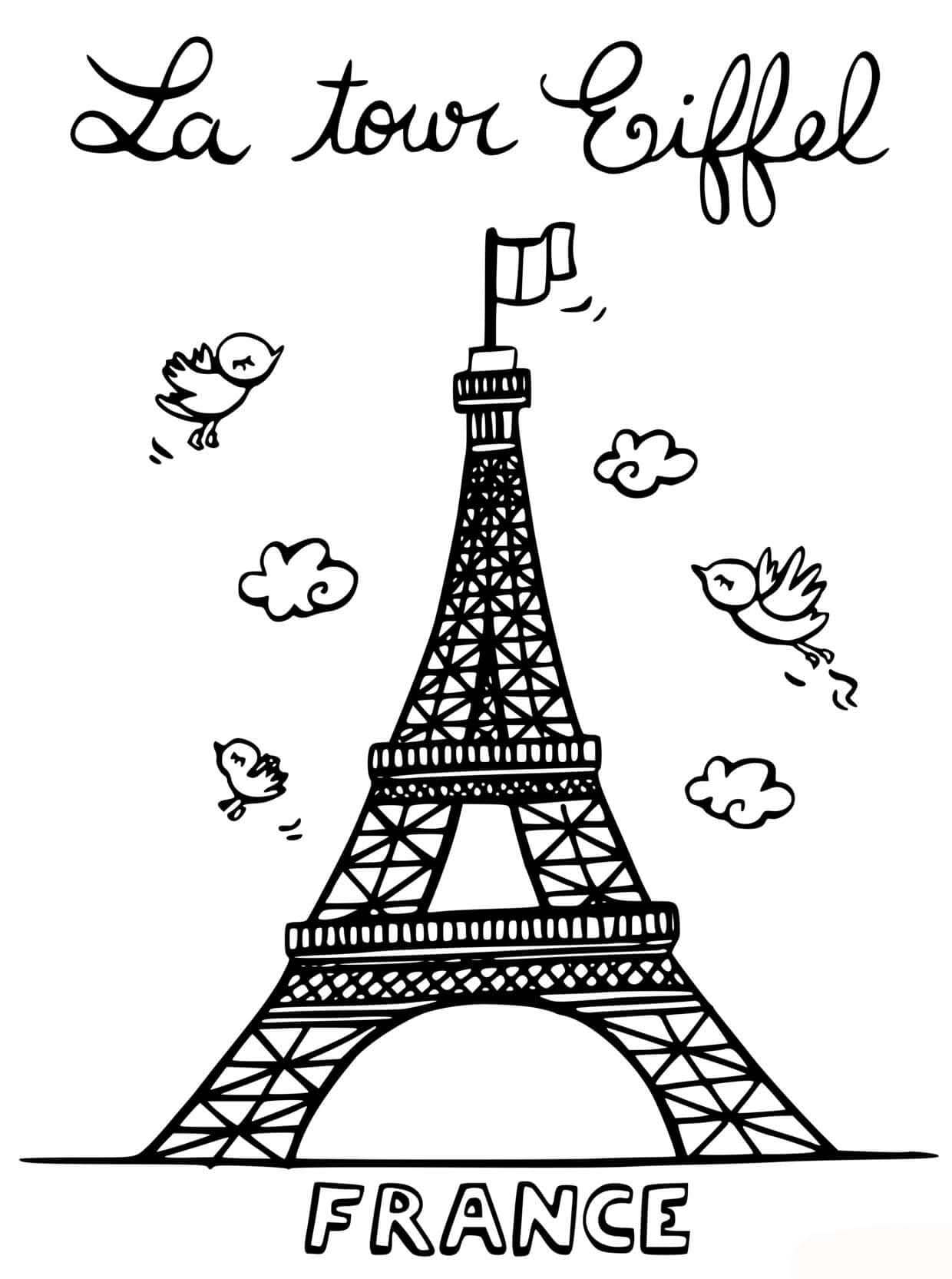 Coloriage Dessiner Paris imprimable