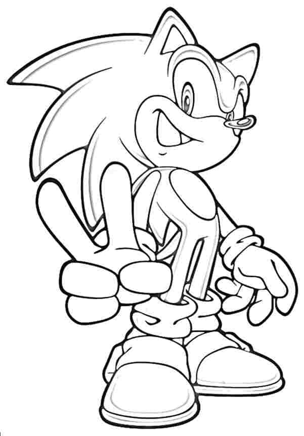 Coloriage Dessiner Sonic gratuitement à imprimer à imprimer