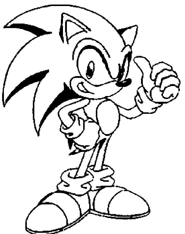 Coloriage Dessiner Sonic gratuitement à imprimer