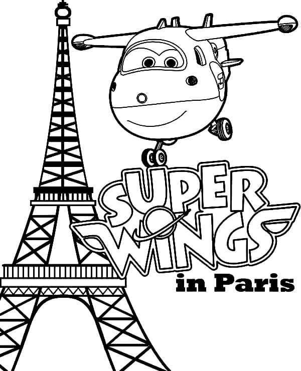 Coloriage Dessiner Super Wings à Paris