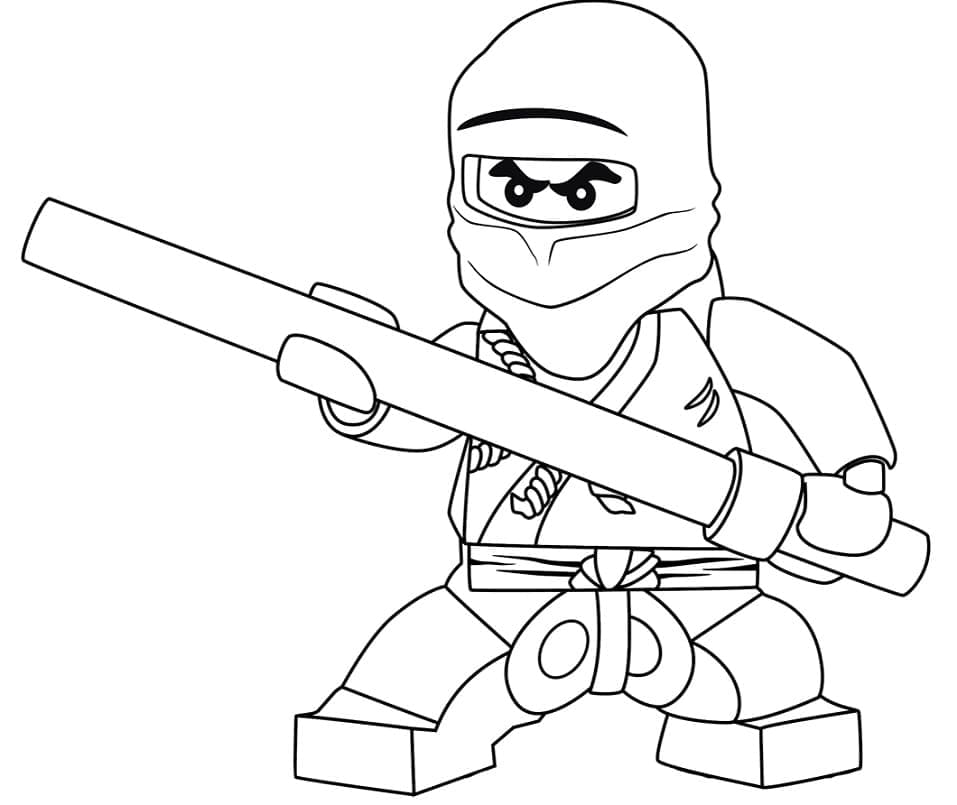 Coloriage Dessiner un Ninjago noir