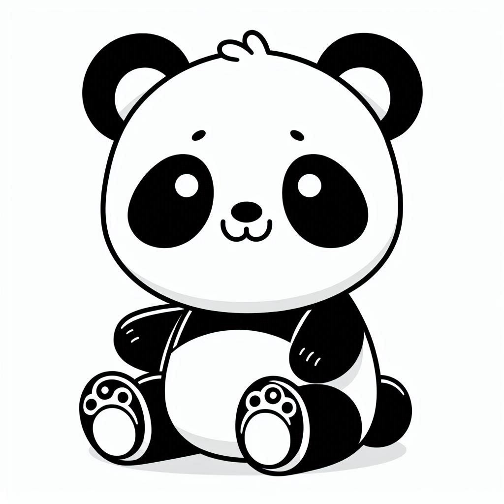 Coloriage Dessiner un panda gratuitement à imprimer