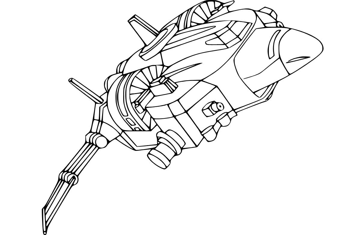 Coloriage Dessiner un Zord de patrouille spatiale