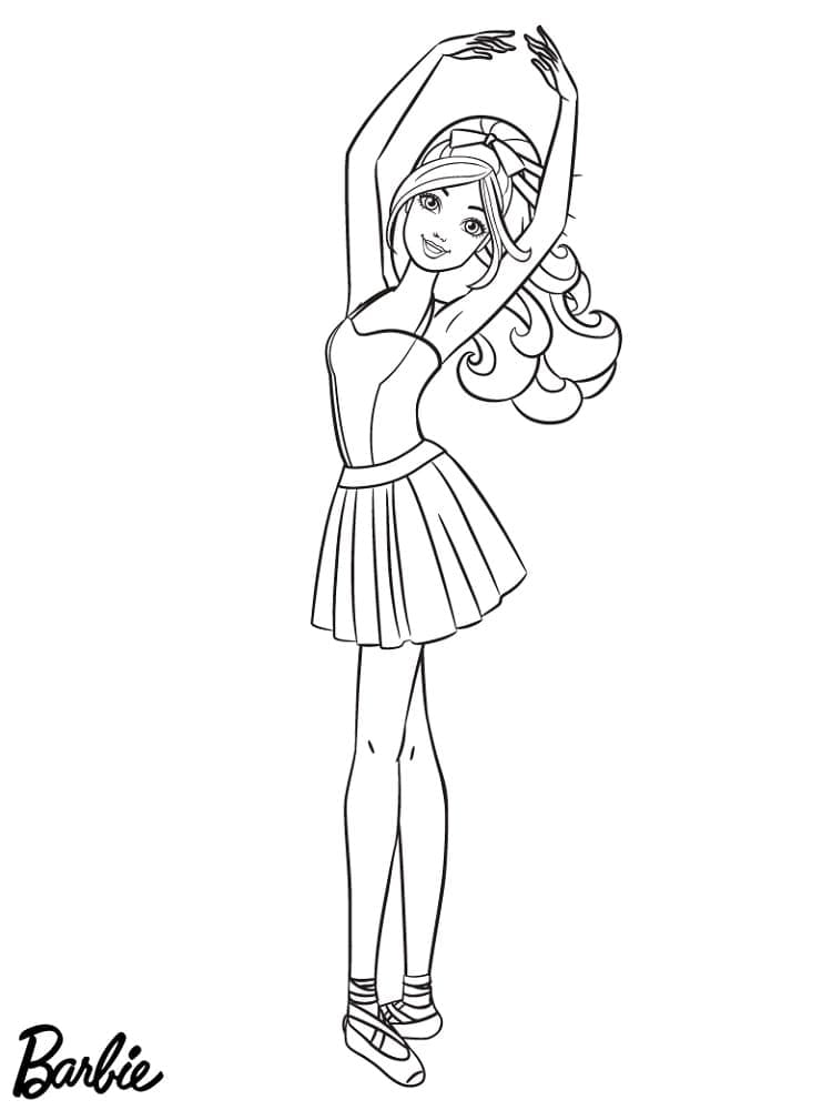 Coloriage Dessiner une Barbie Ballet