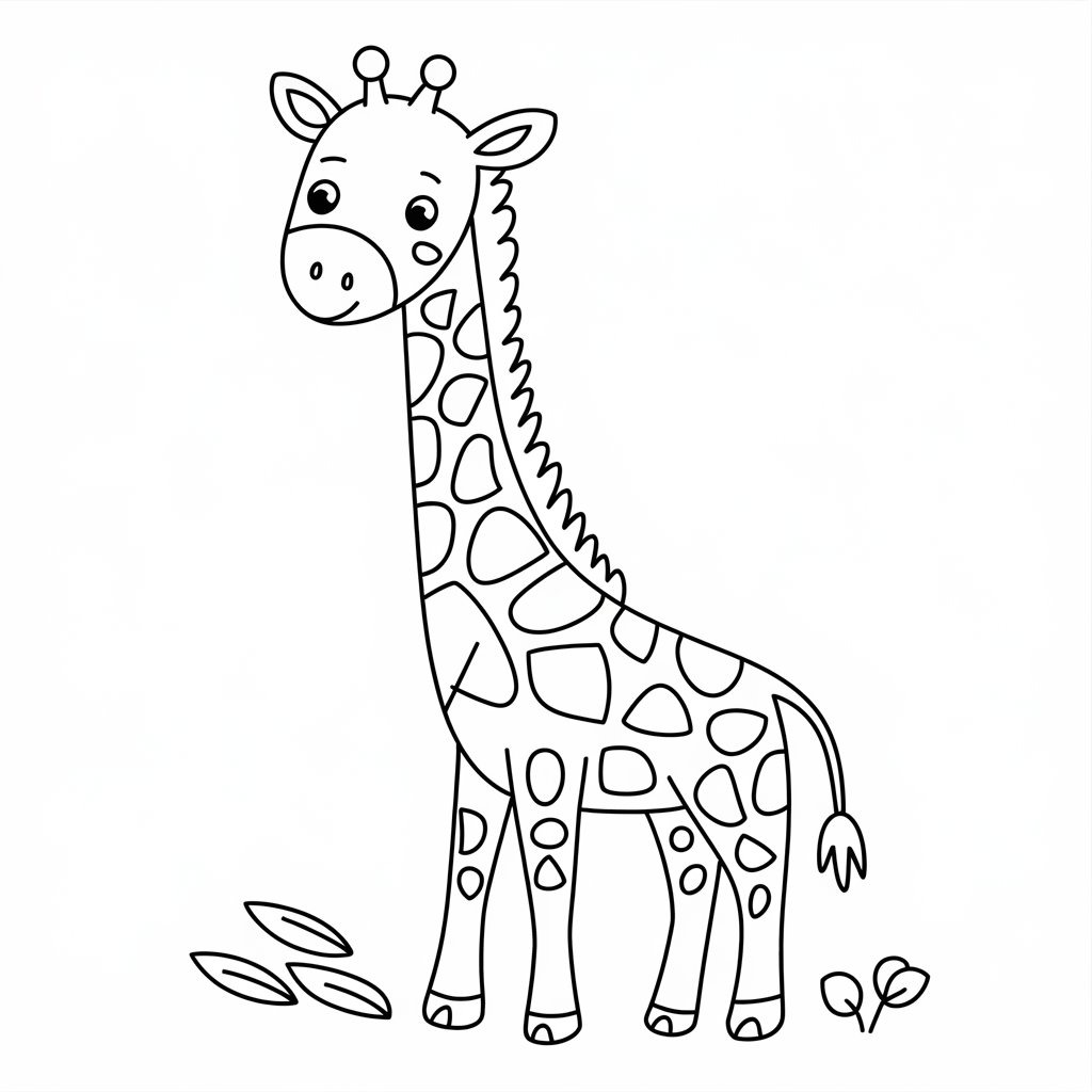 Coloriage Dessiner une girafe