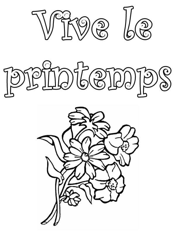 Coloriage Dessiner Vive le Printemps 2